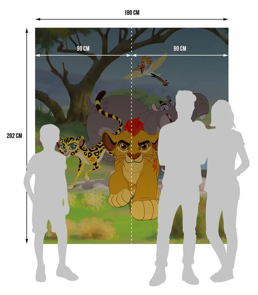 Dětská vliesová fototapeta na zed' Lví hlídka, Disney | 180 x 202 cm | DFTDNXL 5144