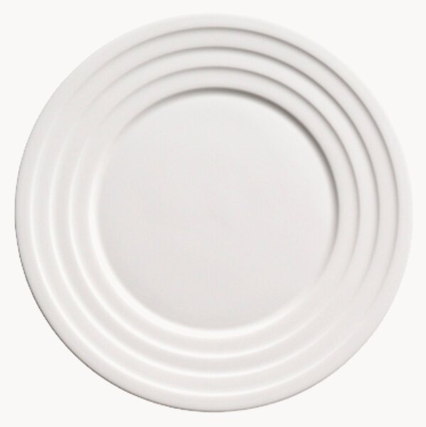 Sada dezertních talířů z kostního porcelánu Fine Dining Relief, 6 dílů