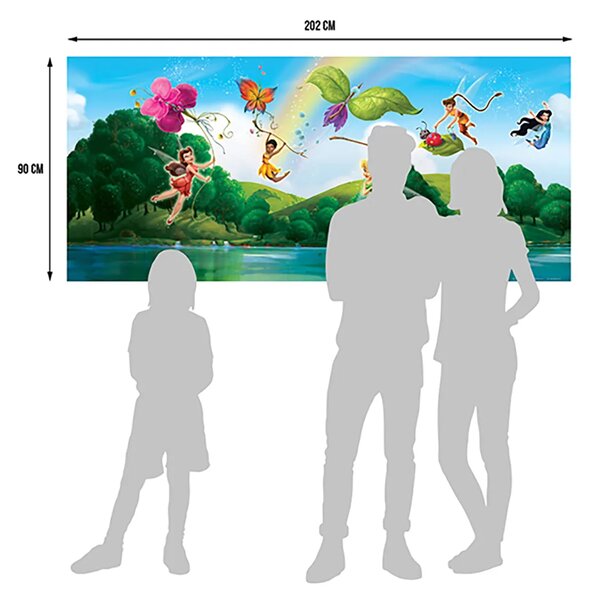 Dětská vliesová fototapeta na zed' Víly a duha, Disney | 202 x 90 cm | DFTDNH 5308