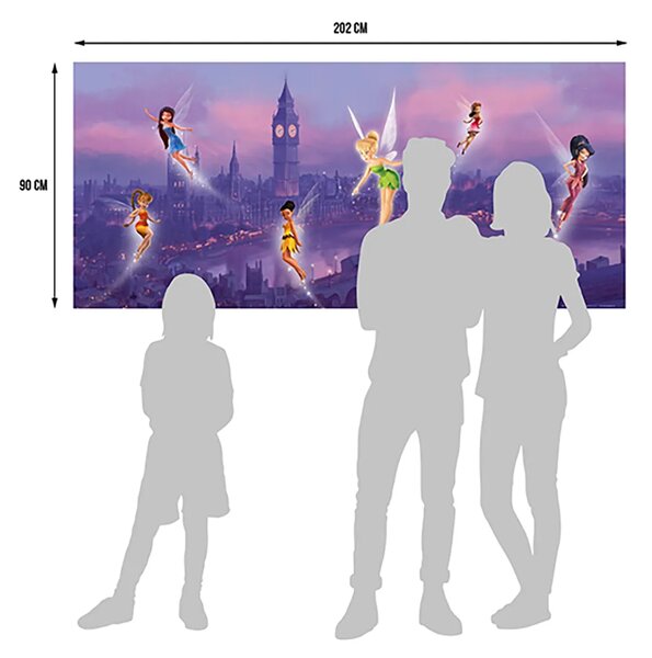 Dětská vliesová fototapeta na zed' Víly v noci, Disney | 202 x 90 cm | DFTDNH 5306