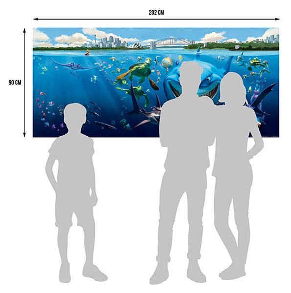 Dětská vliesová fototapeta na zed' Hledá se Nemo Žraločí past, Disney | 202 x 90 cm | DFTDNH 5313