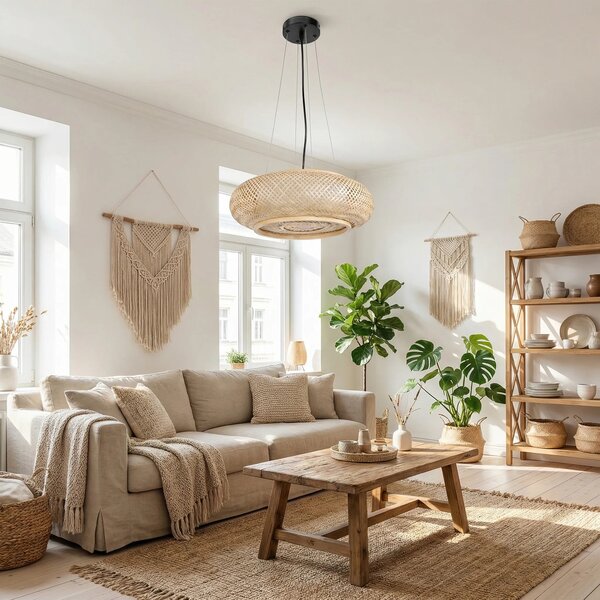 Toolight Závěsné osvětlení v přírobním BOHO stylu APP1909-3CP