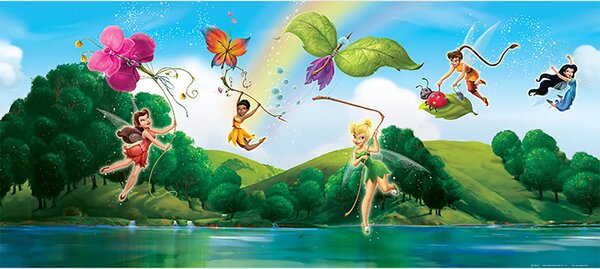 Dětská vliesová fototapeta na zed' Víly a duha, Disney | 202 x 90 cm | DFTDNH 5308
