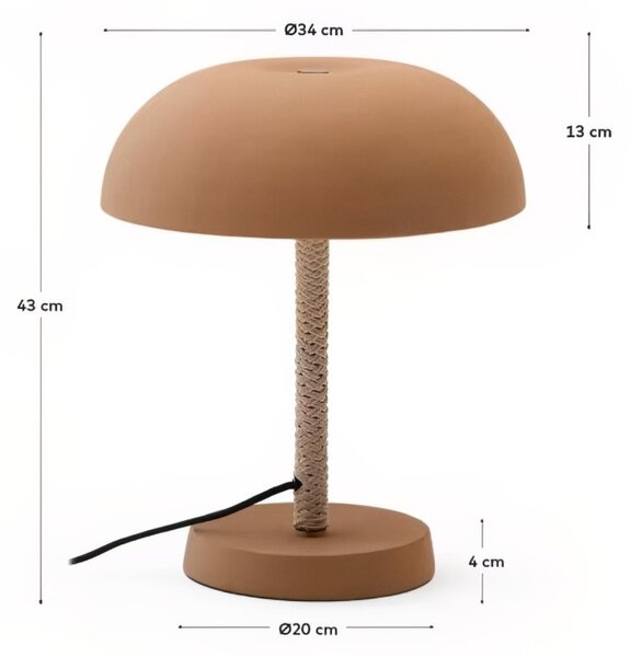 Terakotová stolní lampa Kave Home Arinda
