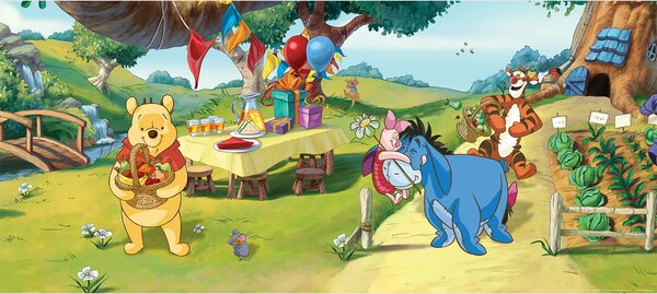 Dětská vliesová fototapeta na zed' Medvídek Pú a přátelé, Disney | 202 x 90 cm | DFTDNH 5316