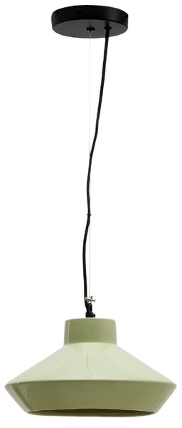Zelené keramické závěsné světlo Kave Home Portol 31 cm