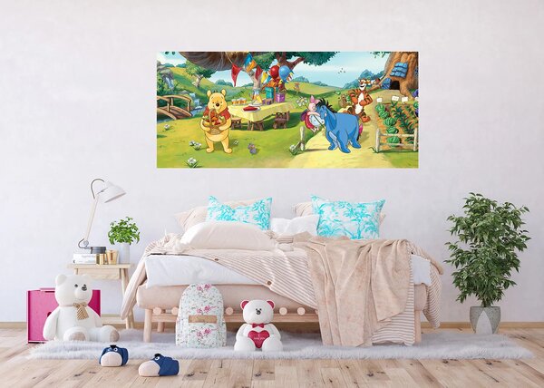 Dětská vliesová fototapeta na zed' Medvídek Pú a přátelé, Disney | 202 x 90 cm | DFTDNH 5316