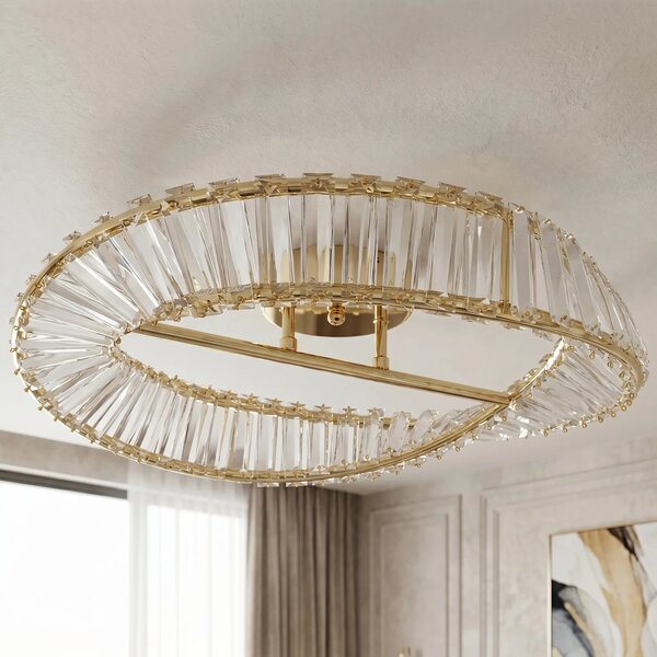 Toolight Stropní LED osvětlení Modern Crystal SWE095-C 50cm zlaté