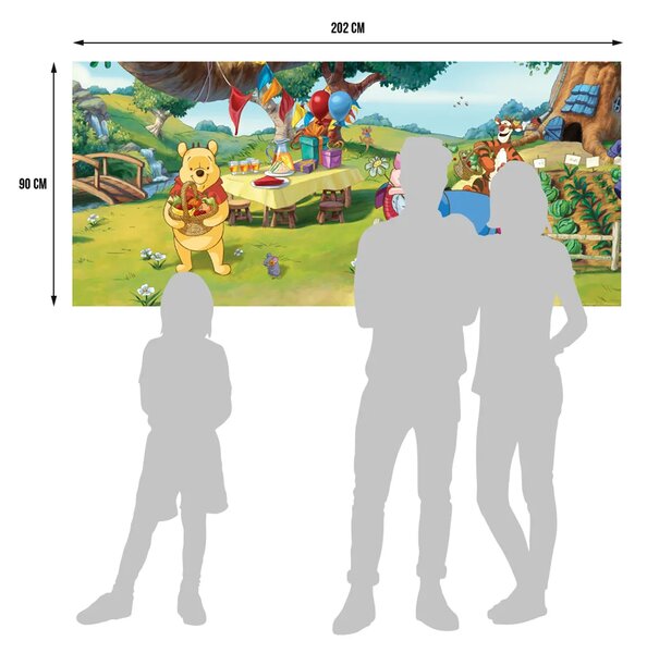 Dětská vliesová fototapeta na zed' Medvídek Pú a přátelé, Disney | 202 x 90 cm | DFTDNH 5316