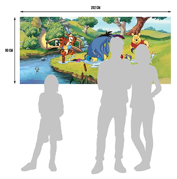 Dětská vliesová fototapeta na zed' Medvídek Pú Čas na plavání, Disney | 202 x 90 cm | DFTDNH 5315