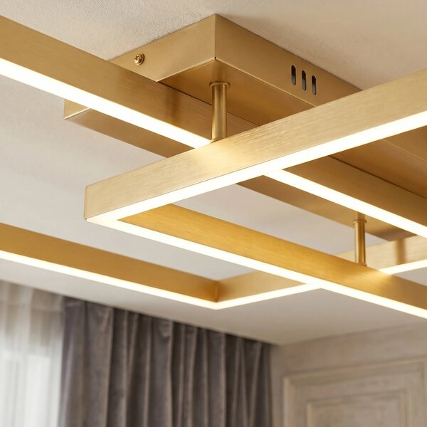 Toolight Stropní LED osvětlení Modern SWE060-C kartáčovaná zlatá
