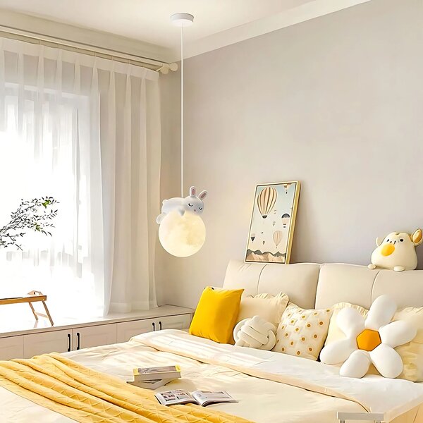 Toolight Závěsné osvětlení spící zajíček G164-1CP bílé