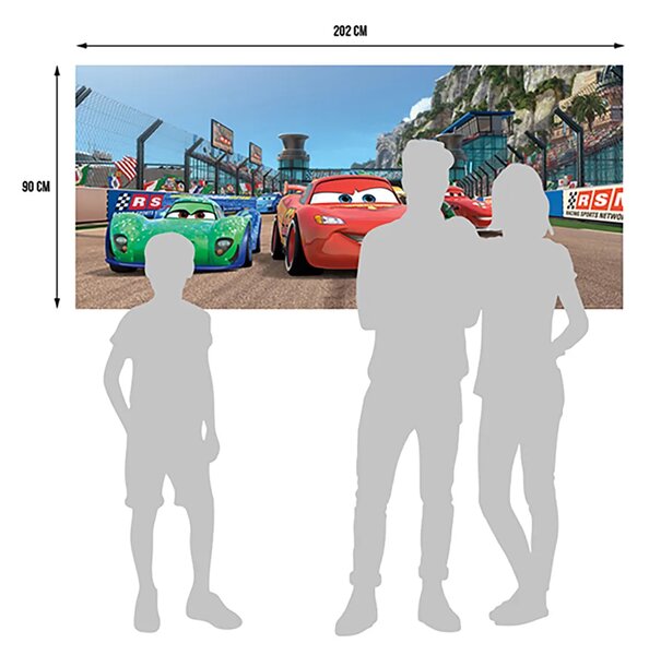Dětská vliesová fototapeta na zed' Auta Závod, Disney | 202 x 90 cm | DFTDNH 5339