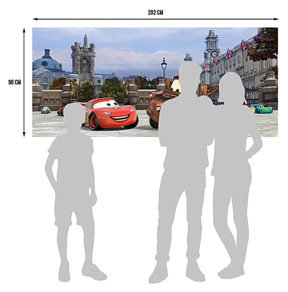 Dětská vliesová fototapeta na zed' Auta Londýn, Disney | 202 x 90 cm | DFTDNH 5324