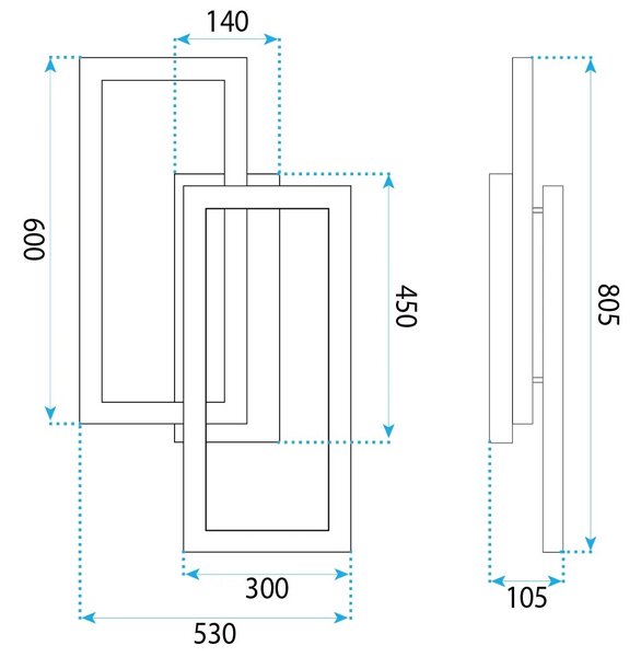 Toolight Stropní LED osvětlení Modern SWE060-C kartáčovaná zlatá