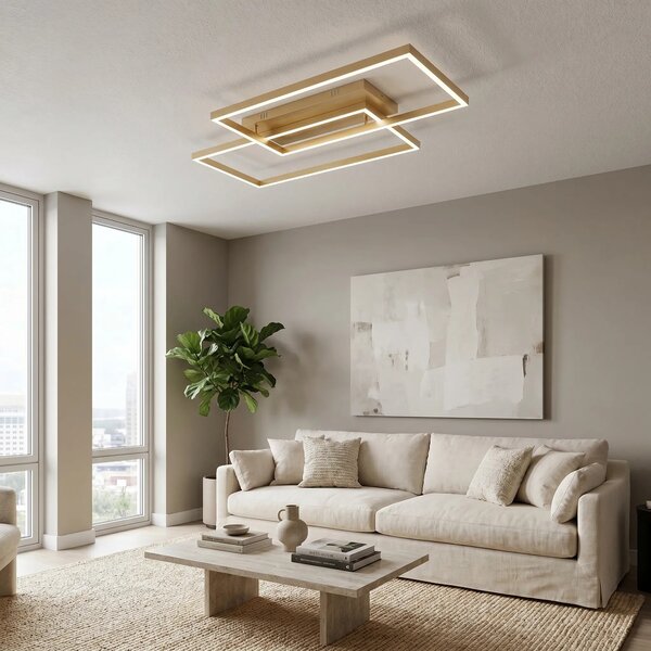 Toolight Stropní LED osvětlení Modern SWE060-C kartáčovaná zlatá