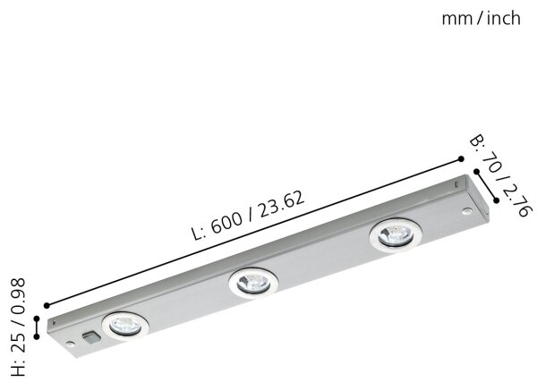 Eglo 93707 - LED bodové svítidlo KOB 3xLED/2,3W/230V