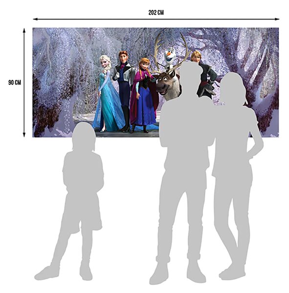 Dětská vliesová fototapeta na zed' Ledové království v lese, Disney | 202 x 90 cm | DFTDNH 5347