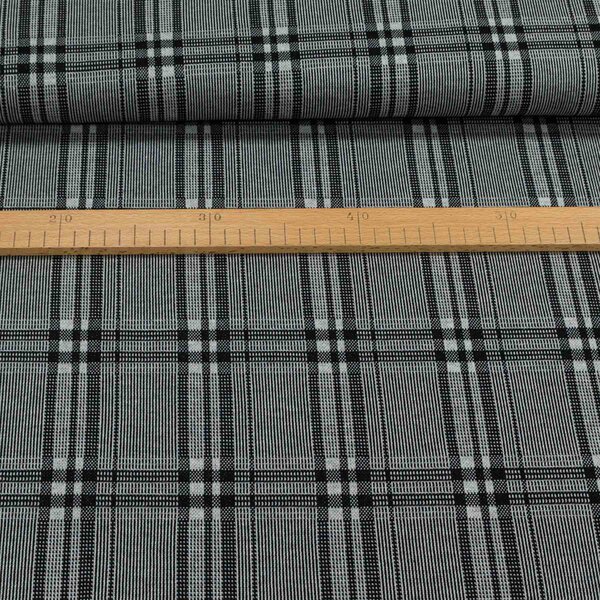 Směsový úplet 2624, šedé káro, š.160cm (látka v metráži)
