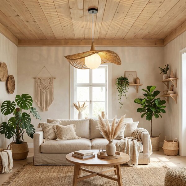 Toolight Závěsné osvětlení v přírobním BOHO stylu APP1932-1CP