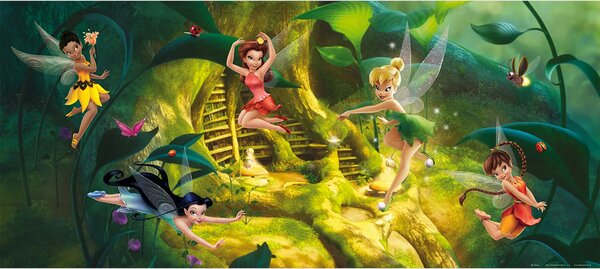 Dětská vliesová fototapeta na zed' Víly v lese, Disney | 202 x 90 cm | DFTDNH 5341