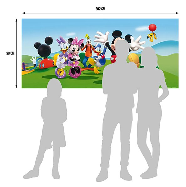Dětská vliesová fototapeta na zed' Mickey Mouse a přátelé, Disney | 202 x 90 cm | DFTDNH 5343