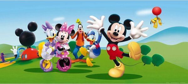 Dětská vliesová fototapeta na zed' Mickey Mouse a přátelé, Disney | 202 x 90 cm | DFTDNH 5343
