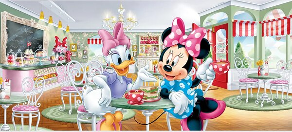 Dětská vliesová fototapeta na zed' Snídaně s Minnie a Daisy, Disney | 202 x 90 cm | DFTDNH 5344