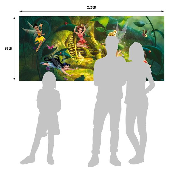 Dětská vliesová fototapeta na zed' Víly v lese, Disney | 202 x 90 cm | DFTDNH 5341