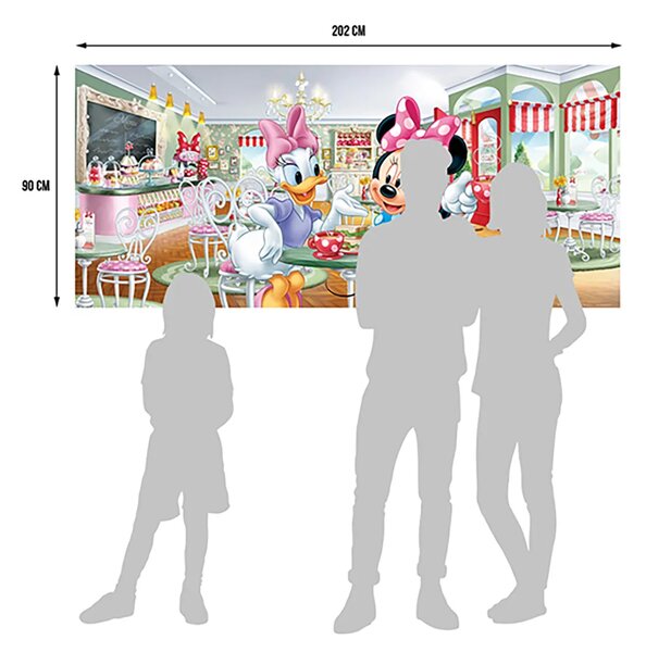 Dětská vliesová fototapeta na zed' Snídaně s Minnie a Daisy, Disney | 202 x 90 cm | DFTDNH 5344