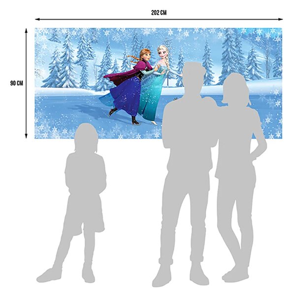 Dětská vliesová fototapeta na zed' Ledové království na ledě, Disney | 202 x 90 cm | DFTDNH 5366