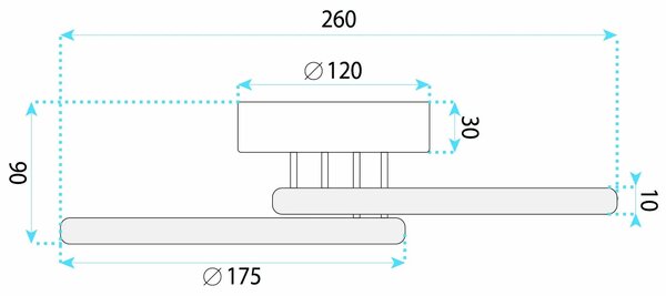 Toolight Stropní LED osvětlení Modern LHJ121-C černé