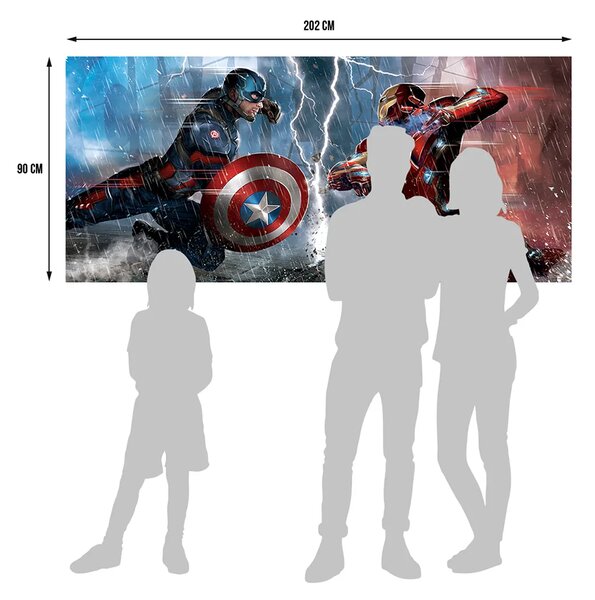 Dětská vliesová fototapeta na zed' Avengers Občanská válka, Disney | 202 x 90 cm | DFTDNH 5359
