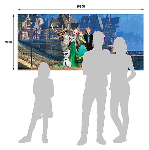 Dětská vliesová fototapeta na zed' Ledové království ve městě, Disney | 202 x 90 cm | DFTDNH 5365
