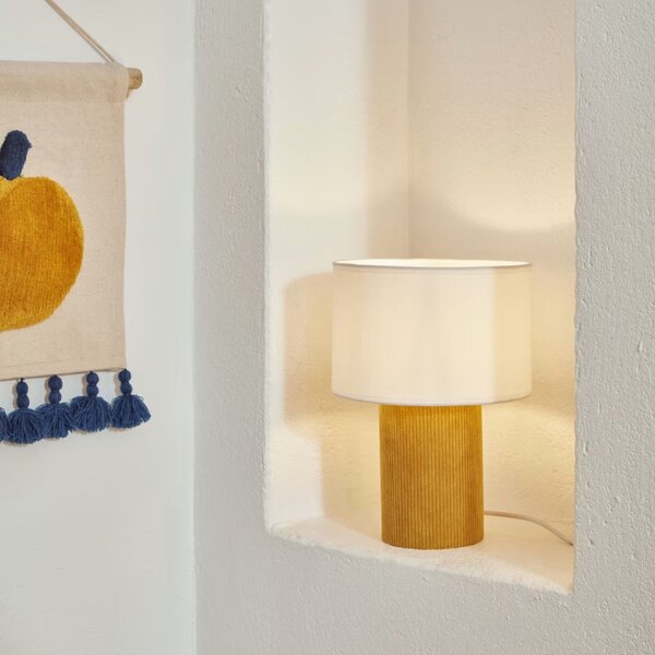 Kave Home Žlutá stolní lampa Bianella 29 cm
