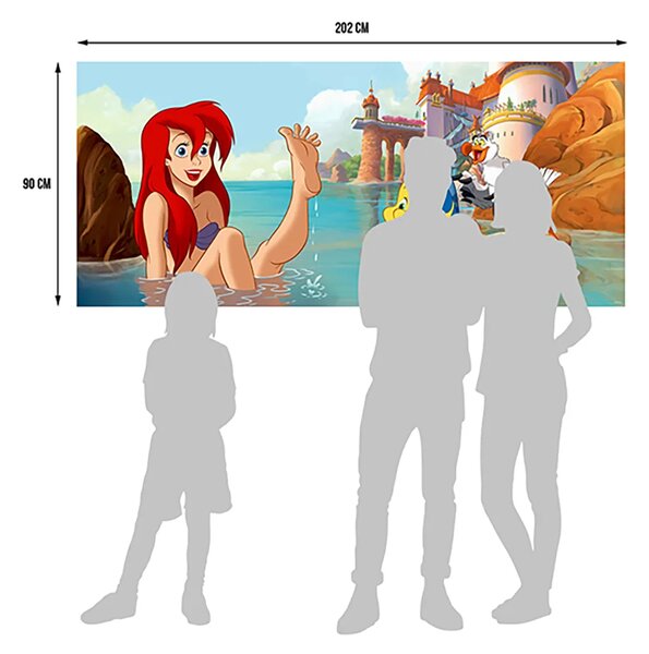 Dětská vliesová fototapeta na zed' Proměna Ariel, Disney | 202 x 90 cm | DFTDNH 5363