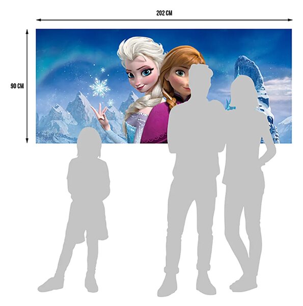Dětská vliesová fototapeta na zed' Ledové království Elsa a Anna, Disney | 202 x 90 cm | DFTDNH 5370