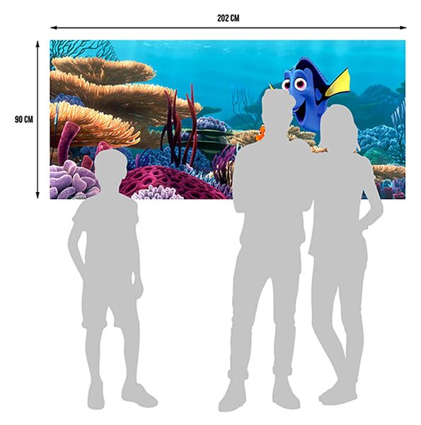 Dětská vliesová fototapeta na zed' Hledá se Nemo pod vodou, Disney | 202 x 90 cm | DFTDNH 5379