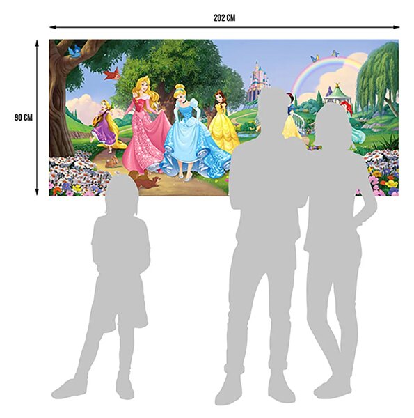 Dětská vliesová fototapeta na zed' Princezny v zahradě, Disney | 202 x 90 cm | DFTDNH 5378