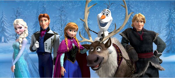 Dětská vliesová fototapeta na zed' Ledové království Všichni přátelé, Disney | 202 x 90 cm | DFTDNH 5384