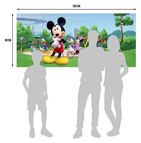 Dětská vliesová fototapeta na zed' Hřiště Mickeyho Mouse, Disney | 202 x 90 cm | DFTDNH 5382