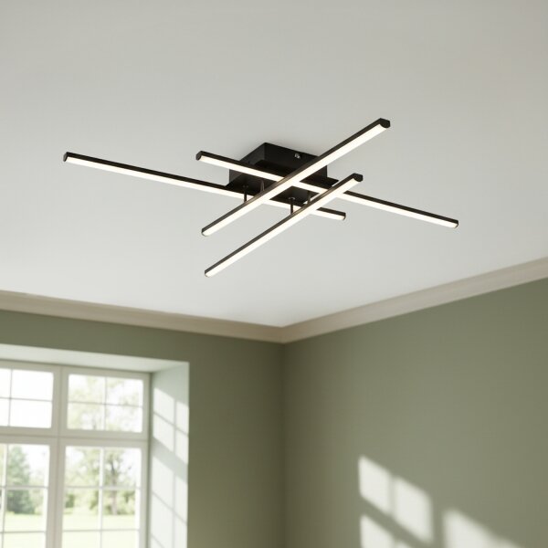 Brilagi - LED Stropní svítidlo STRIPES LED/37W/230V černá