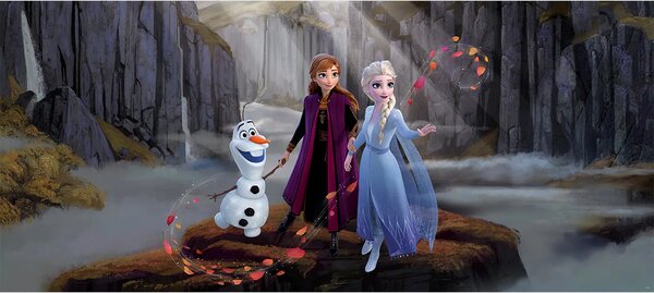 Dětská vliesová fototapeta na zed' Ledové království Rybník, Disney | 202 x 90 cm | DFTDNH 5386