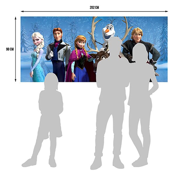 Dětská vliesová fototapeta na zed' Ledové království Všichni přátelé, Disney | 202 x 90 cm | DFTDNH 5384