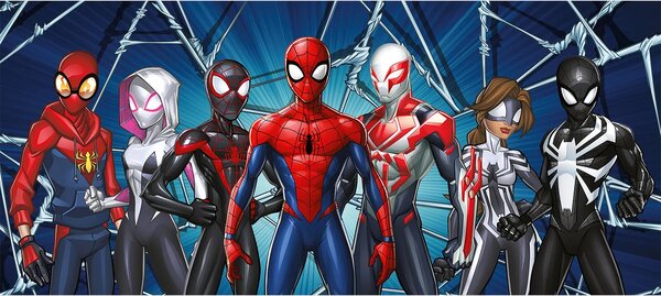 Dětská vliesová fototapeta na zed' Marvel Spider-Man – Celý tým, Disney | 202 x 90 cm | DFTDNH 5500