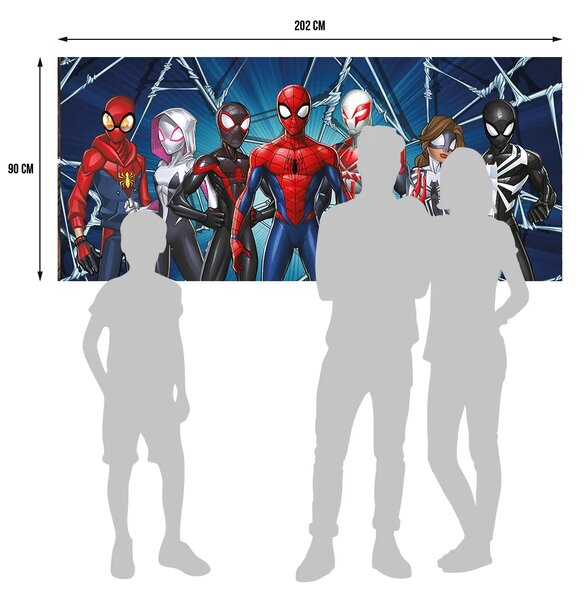 Dětská vliesová fototapeta na zed' Marvel Spider-Man – Celý tým, Disney | 202 x 90 cm | DFTDNH 5500