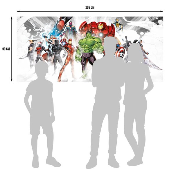 Dětská vliesová fototapeta na zed' Marvel Avengers – Komiksy, Disney | 202 x 90 cm | DFTDNH 5396