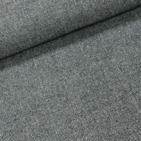 Kabátovina 2868/01, rybí kost, černo-krémová, š.155cm (látka v metráži)
