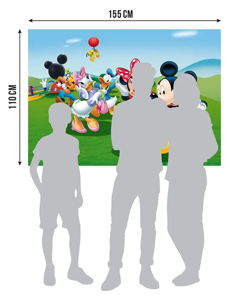 Dětská vliesová fototapeta na zed' Mickey Mouse a Přátelé, Disney | 155 x 110 cm | DFTDNM 5212