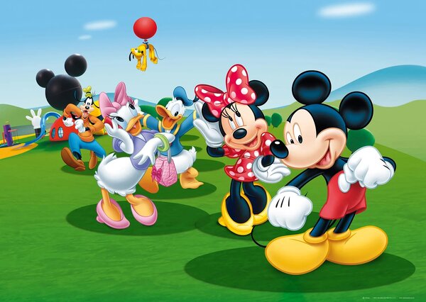 Dětská vliesová fototapeta na zed' Mickey Mouse a Přátelé, Disney | 155 x 110 cm | DFTDNM 5212